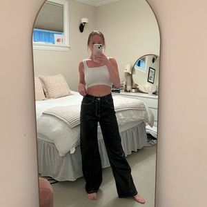 Wide legged black pants